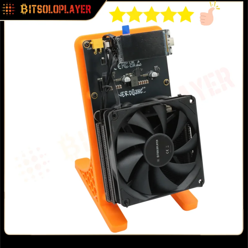 New NerdQaxe++ Hydro Rev 7 6TH/s 100W BTC Solo Lottery Miner BM1370 Chip Sha-256 Algorithm and Power Supply