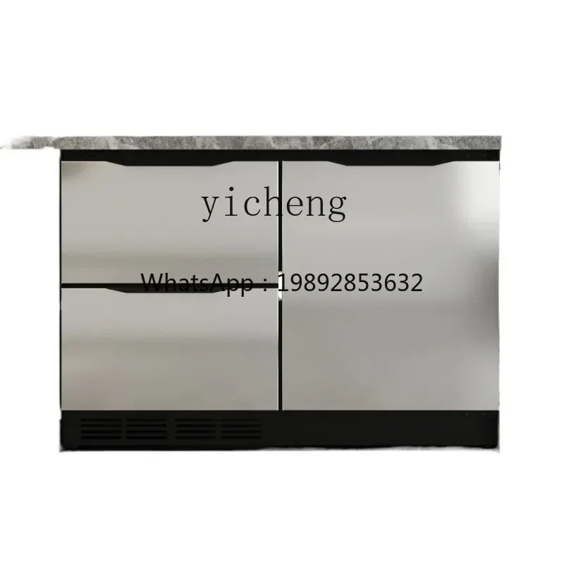 ABB volledig geïntegreerde horizontale koelkast voor huishoudelijk gebruik, met drie deuren, lage uitvoering, verborgen koelkast