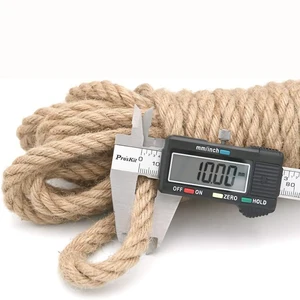 Natural Juta Hemp Rope, Strong String Artesanato Twine, DIY e Artes Artesanato Embalagem, Floristry Acondicionamento, 10 Metros, 6mm, 8mm, 10mm, 12mm 10 principais vendas absorvente cânhamo - №10