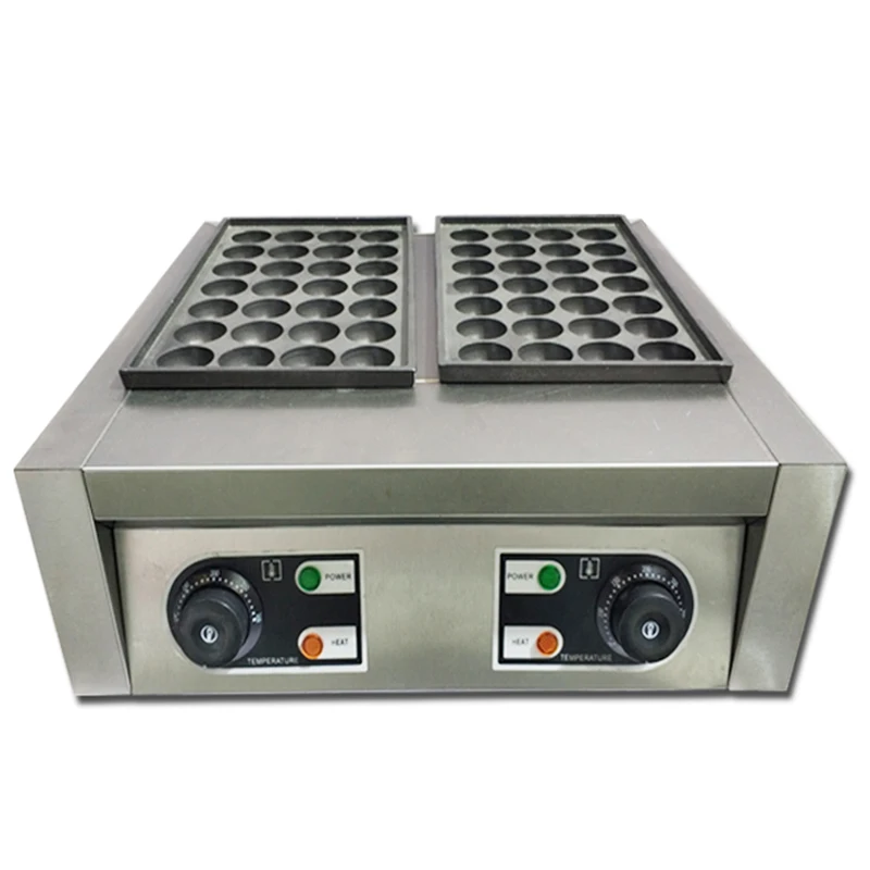 HT-56 Electric Takoyaki Maker Commercial Takoyaki Machine Non Stick Double Baking Pan 56 Octopus Household Small Fish Ball Grill