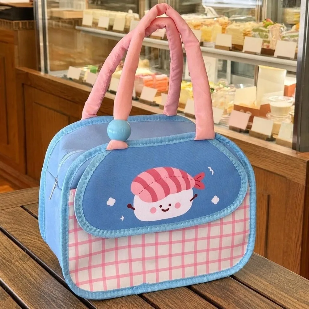 Portable nsulation Lunch Box Bag Cold Insulation Aluminum Foil Picnic Bag Versatile Cartoon Print Handbag Picnic