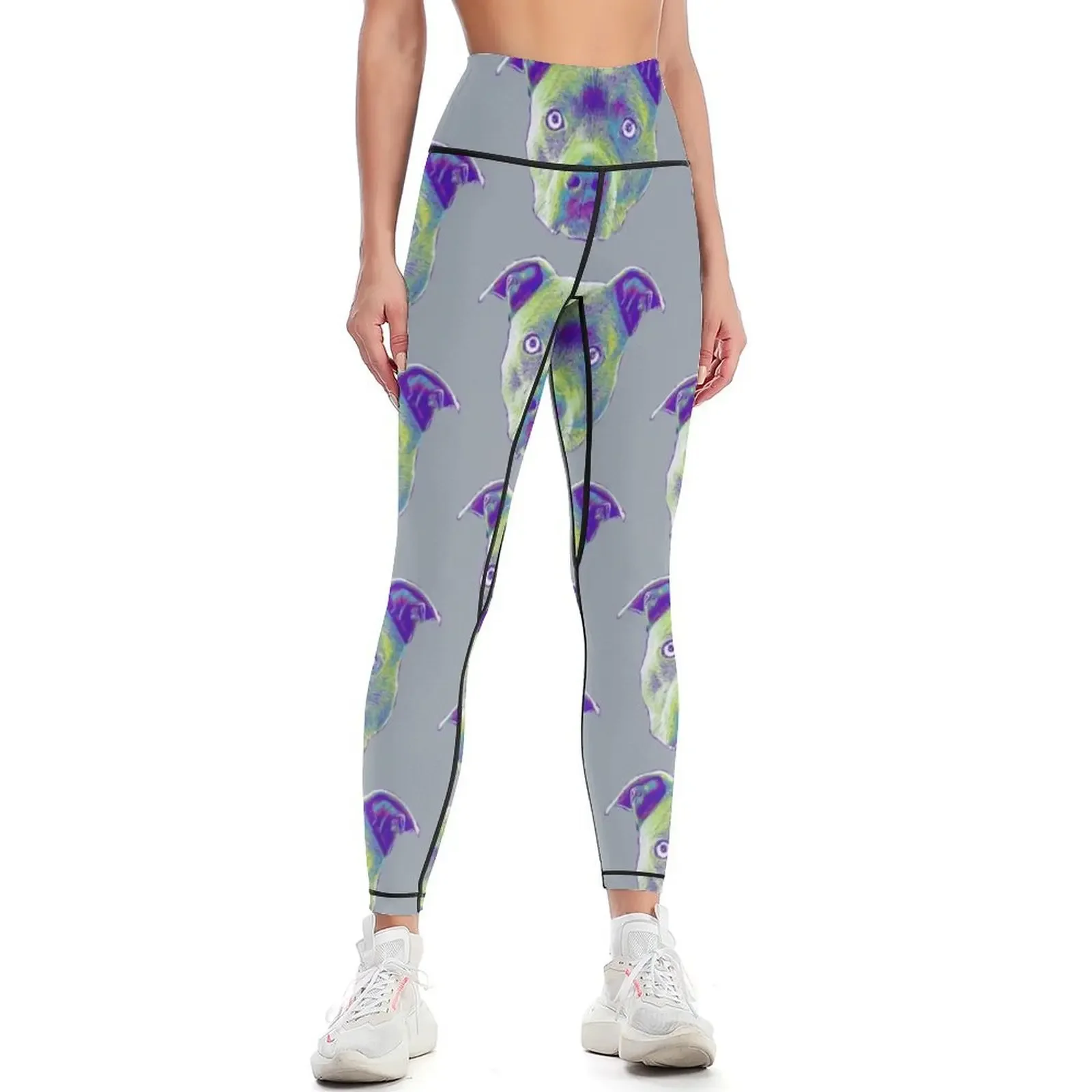 

Pitbull Dog Leggings fitness set gym sports for gym wear workout shorts Womens Leggings