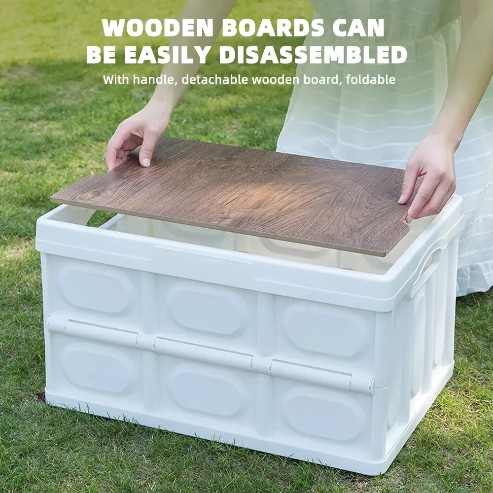 Caja de almacenamiento plegable para acampar al aire libre, organizador conveniente para Picnic, maletero de coche, hogar