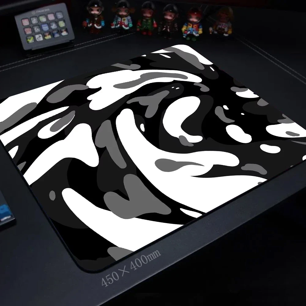 45 × 40 センチメートル黒、白のテクスチャキーボードパッドマウスゲーミング Pc アクセサリーゴムマウスパッドゲーマーデスクマット地形マウスパッド