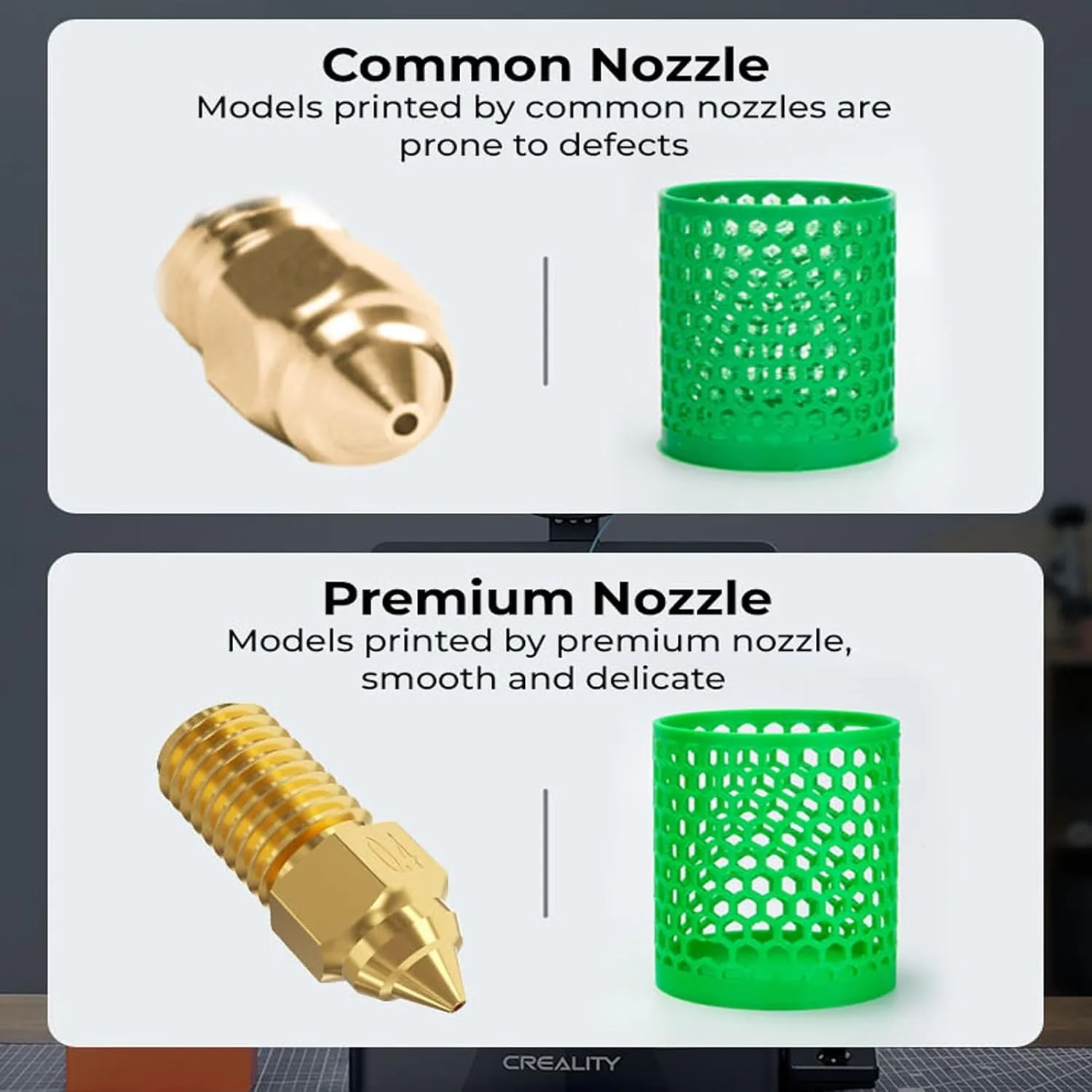 Creality Offizielle Ender 3 V3 SE Düsen 0,4 mm 5 Stück Hochgeschwindigkeits-Messingdüsen M6 Hotend-Extruderdüse für Ender 5 S1/Ender 7 – Detail 3