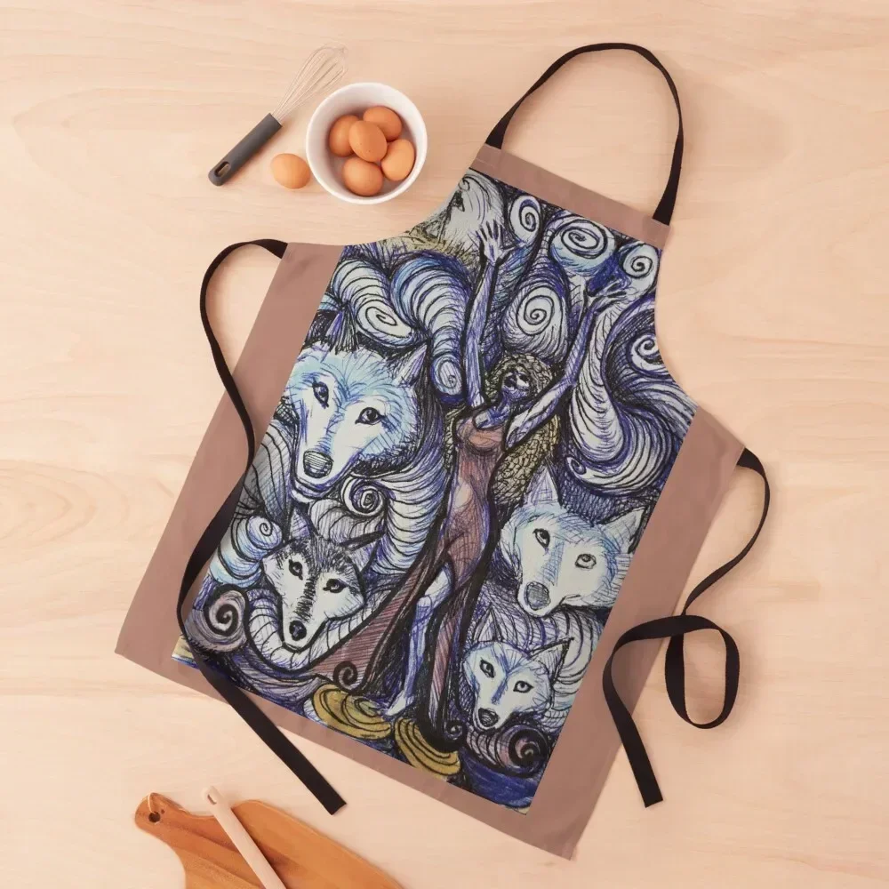 여성용 주방 앞치마 이미지