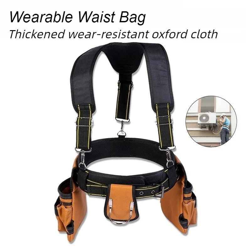 Shoulder Strap Tool Waist Bag Adjustable Tools Organizer Bags Professional Repair Tool Kit Worker Portable Tools Accessories
