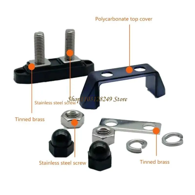 N5KD Bus Bar Terminal Block Power Power Junction Post Block Power Distribution Terminal Block Set 150A 12-48V Durable
