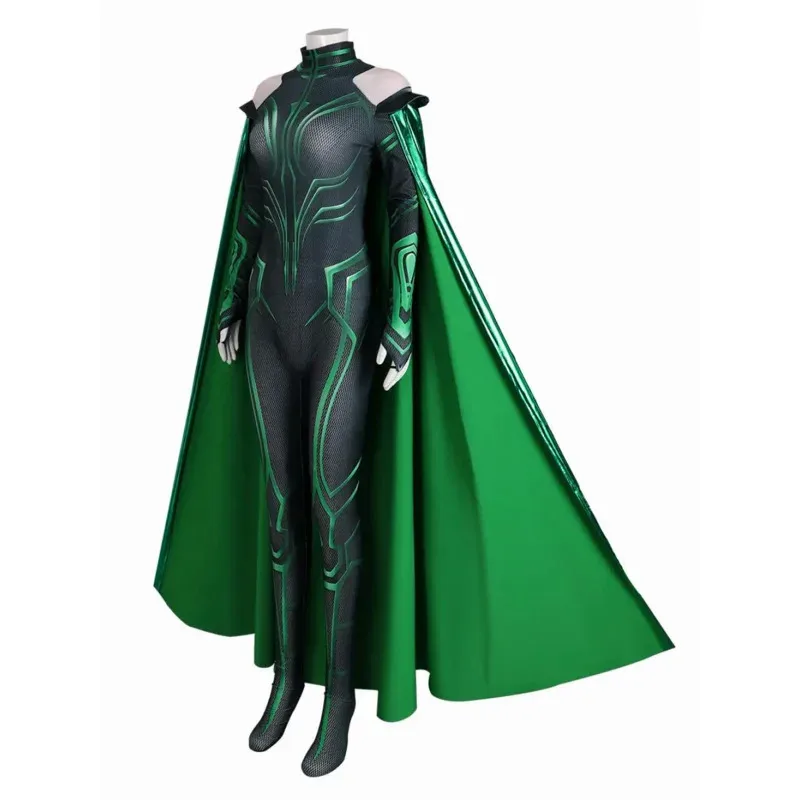 بدلة قفز نسائية من Supervillain Hela أزياء تنكرية للهالوين للنساء البالغات