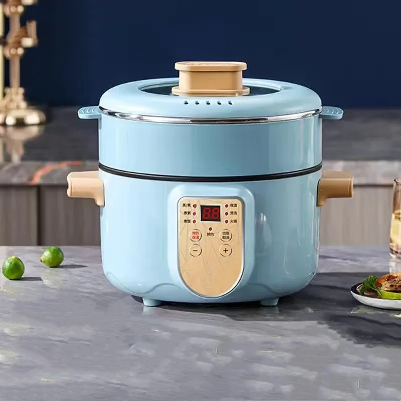 Non-stick with Steamer Rice Cooker Large Capacity Electric Hot Pot 220V 2.5L Home Multifunctional Electric Saute Pot Smart