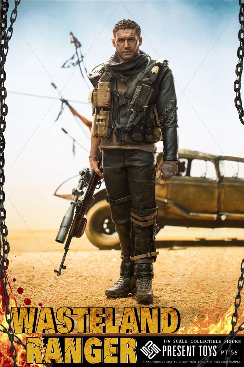 Wastland Game Mad Max Action Figure, Soldado Masculino, Tom Hardy, Conjunto completo, 12 "Action Figure Model, Presentes para Fãs, PT-sp56, Escala 1:6