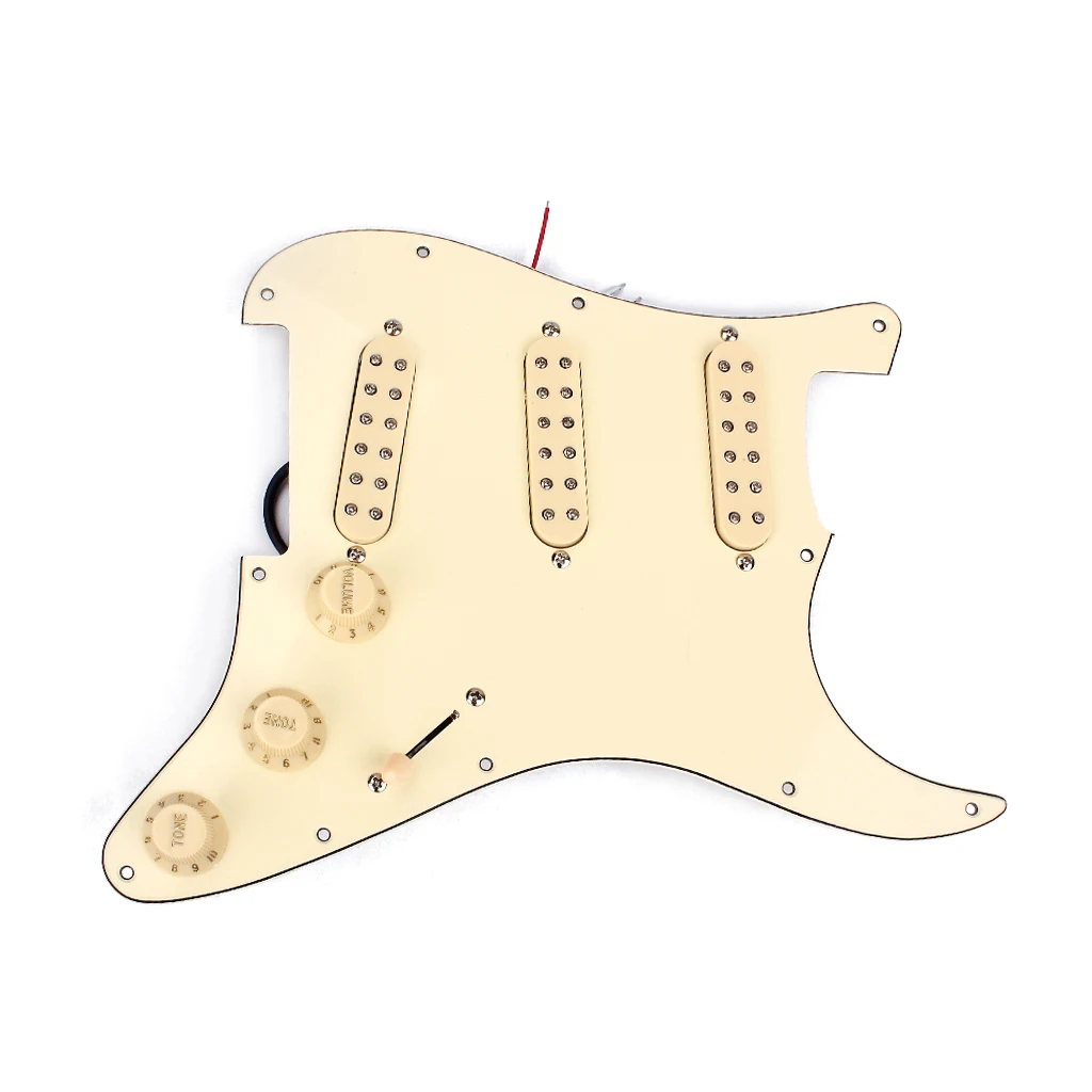 Prewired HHH Guitar Anti Scratch Plate Three Pickup Guard for Fender Stratocaster Electric Guitar Accessories