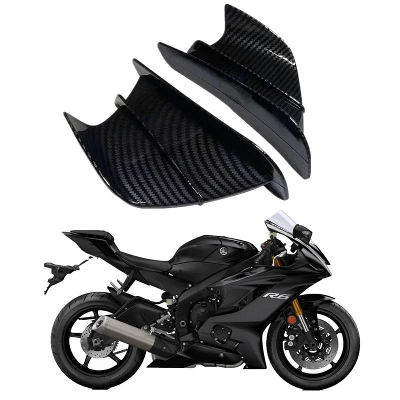 For Yamaha YZF R1 R1M R7 R6 R3 R125 FZ6R TZR50 FZ1 Fazer 8 Motorcycle Side Winglet Aerodynamic Wing Deflector YZF-R1 YZF-R125