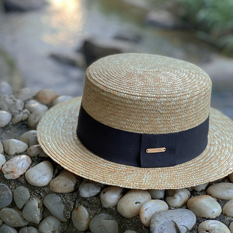 inzina-fairy-artistic-japanese-style-straw-boater-hat-for-women-summer-versatile-holiday-hat-boat-captain-cap