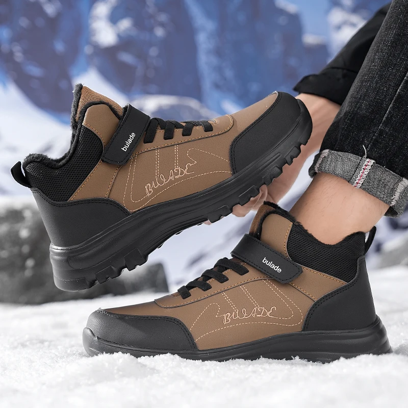

ELUVA Arctic Snow Boots for Men Thermal Waterproof Winter Boots Non Slip Hiking Shoes Lightweight Insulated Outdoor Work Boots