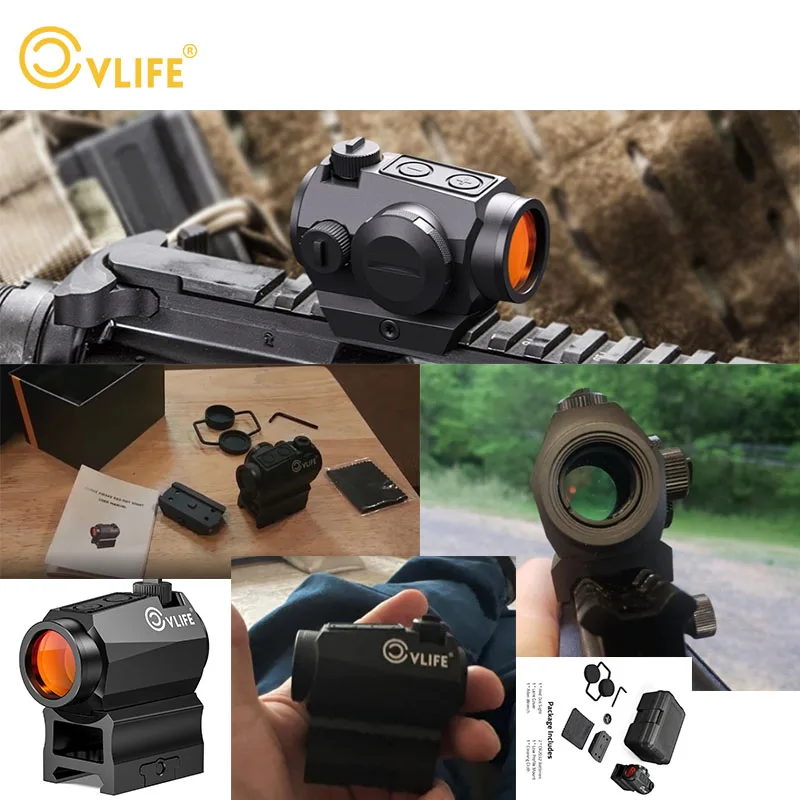 

CVLIFE Rifle 1x20mm Compact Optics Scope JackalHowl Red Dot Sight Awake 2 MOA Picatinny Rail Absolute Co-Witness Airsoft Riflesc