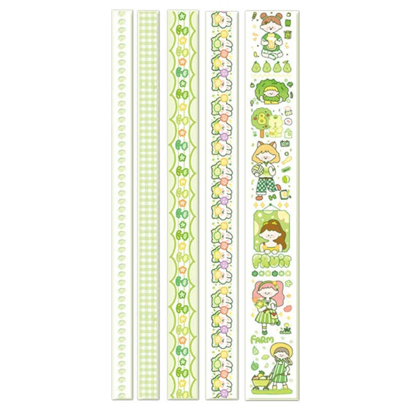 5 шт., эстетические маскировочные ленты, наклейки для детей, студентов, DIY, ремесленный дневник, планировщик