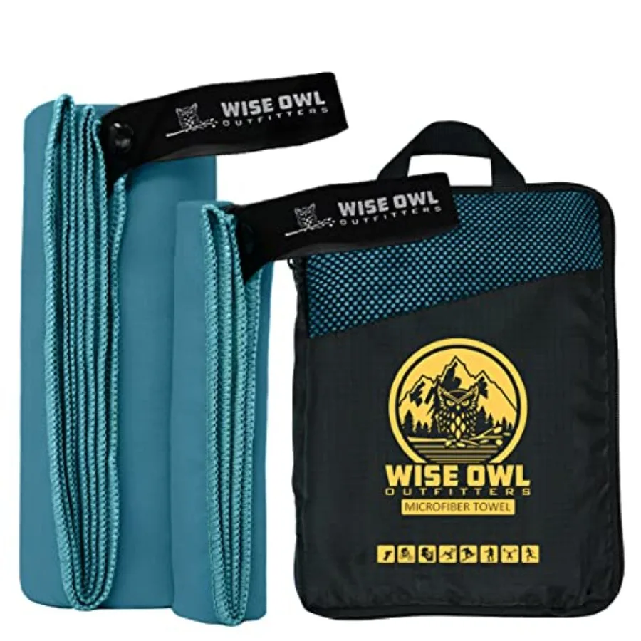 

Microfiber Camping Towel - Quick Dry Towel for Travel, Backpacking, Hiking, Beach, Gym and Yoga - Compact, Fast Drying and Ligh