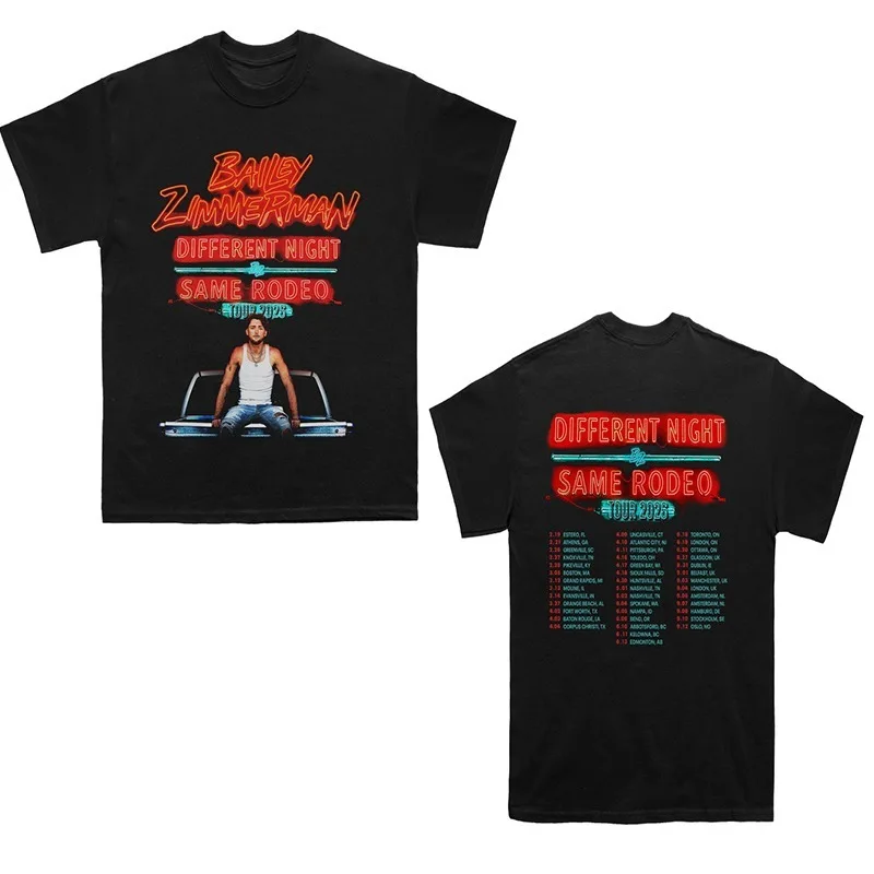 Bailey Zimmerman Merch Unisex T-shirt Men Short Sleeve Tops fashion Tee Clothes Causal Y2K Tops