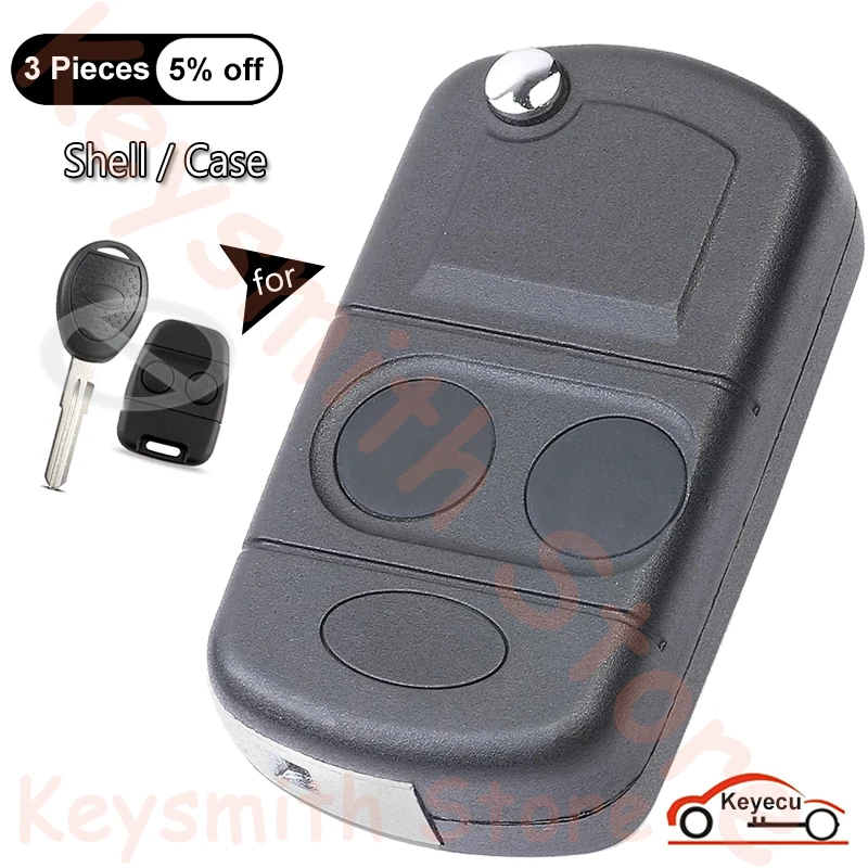 

KEYECU Modified Folding Remote Key Shell For Land Rover Defender Discovery Freelander Rover 100 200 25 400 45 MG TF ZR