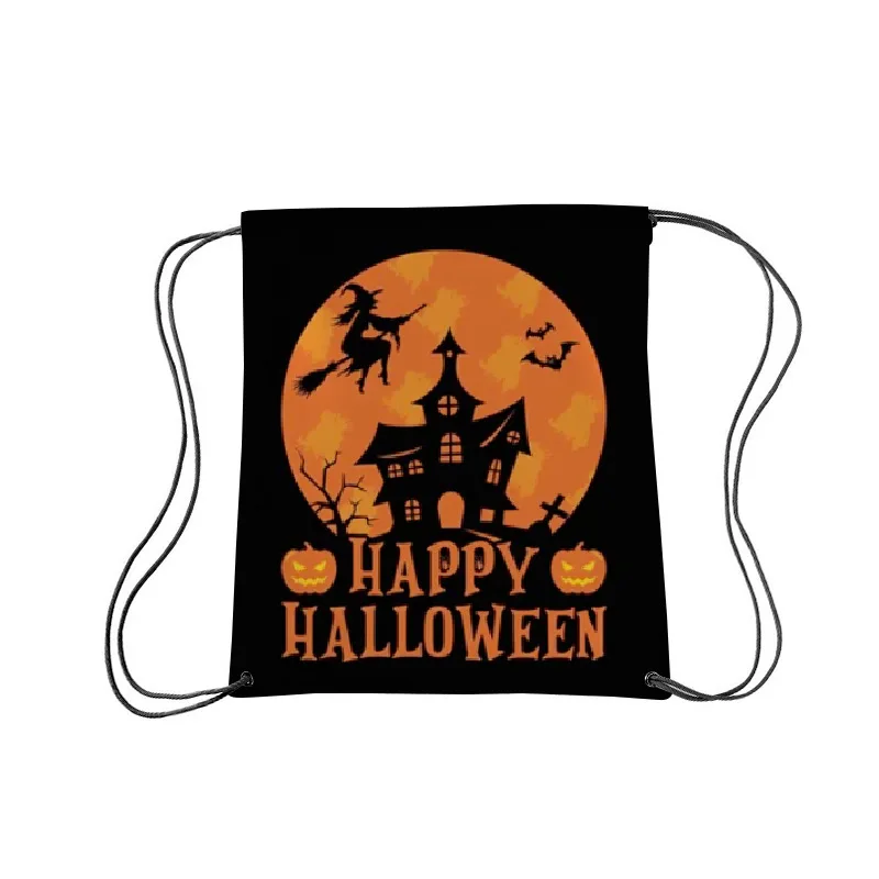 

European and American Halloween bag 2024 new backpack drawstring bag decoration candy bag party supplies