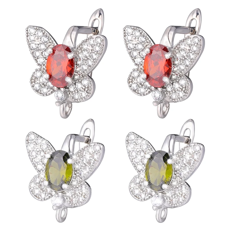 Juya-Boucles d'Oreilles Papillon Plaquées Or Argent, Crochets, Fil d'Oreille, Accessoires pour Travaux Grossiers, DIY