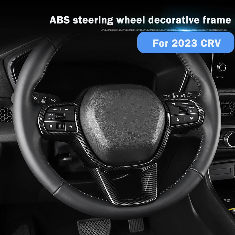 

For Honda CRV CR-V 6th Gen 2023 2024 2025 ABS Car Steering Wheel Trim Control Button Frame Cover Sticker Decoration accessories