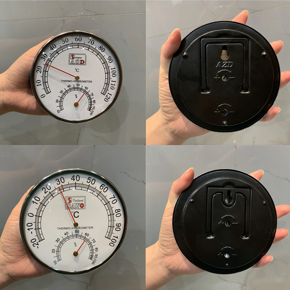 Bathroom Wall Mounted Temperature Humidity Meter Thermometer & Hygrometer For Sauna Room Household