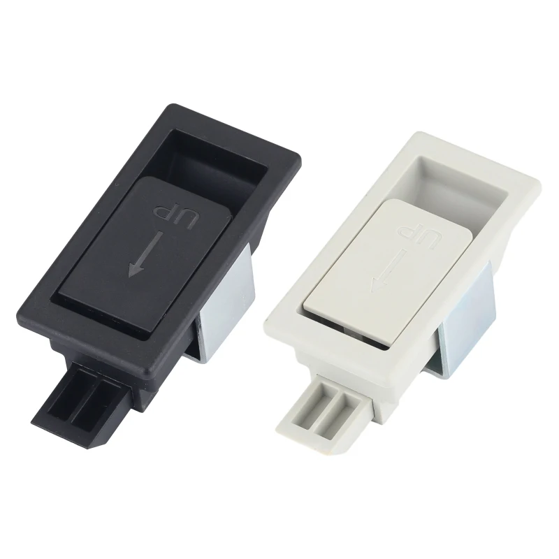 2pcs Estseller ABS Plastic Push Keyless Door Lock Industrial Electric Cabinet Close Inline Panel Latch Lock Door & Window Handle