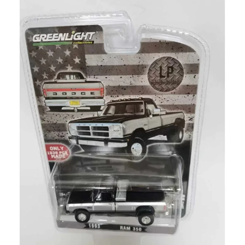 GreenLight 1:64 Scale 1993 Ram 350/250 Pickup Truck Alloy Car Model Classic Adult Souvenir Gift Static display Hobby Collection