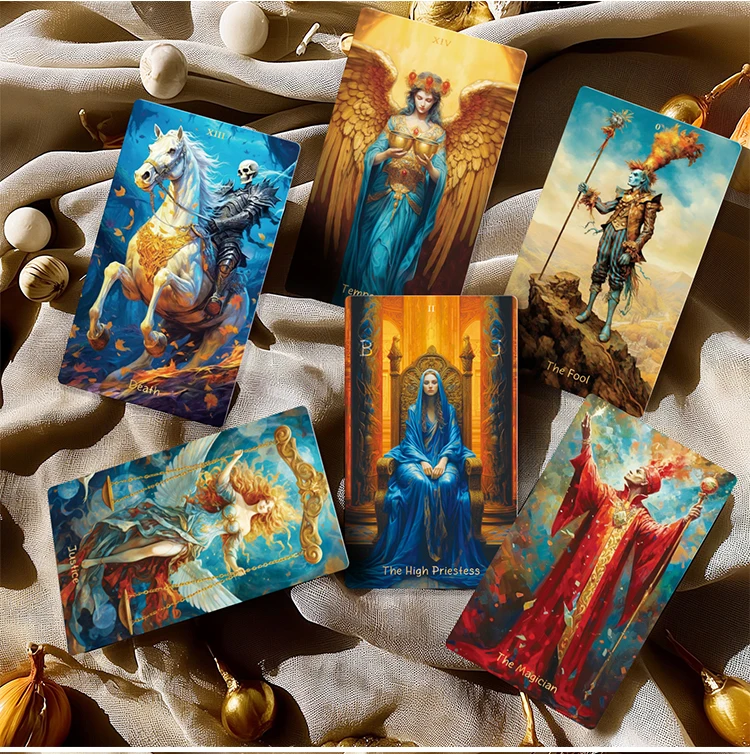 Cartas de Tarot profesionales genuinas del Reino de la luz, baraja de adivinación en inglés, francés, español, ruso, oráculo para principiantes,