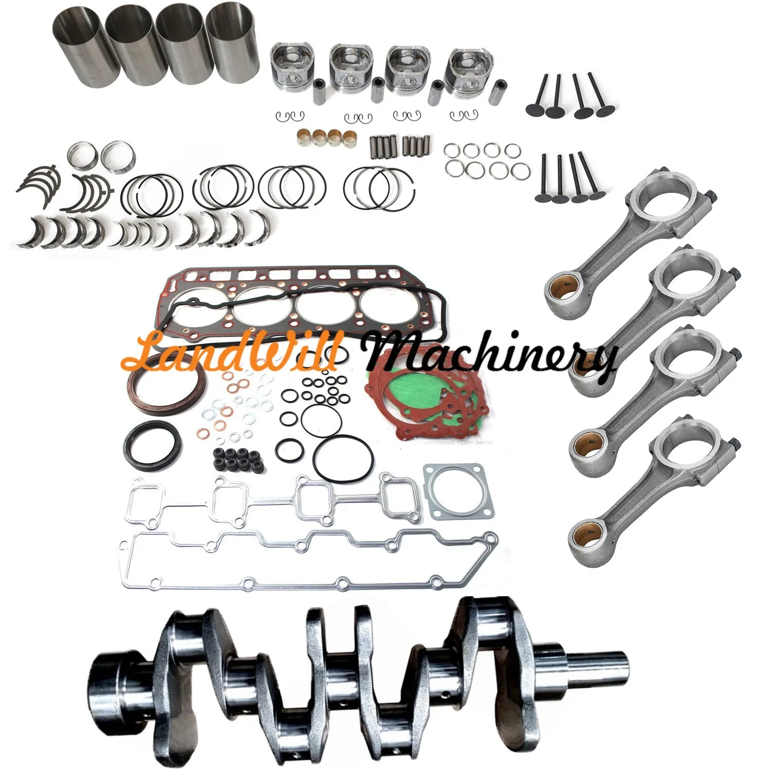 Overhaul Rebuild Kit Fits For Komatsu Dozer D20P-7E W/ 4D94E Engine