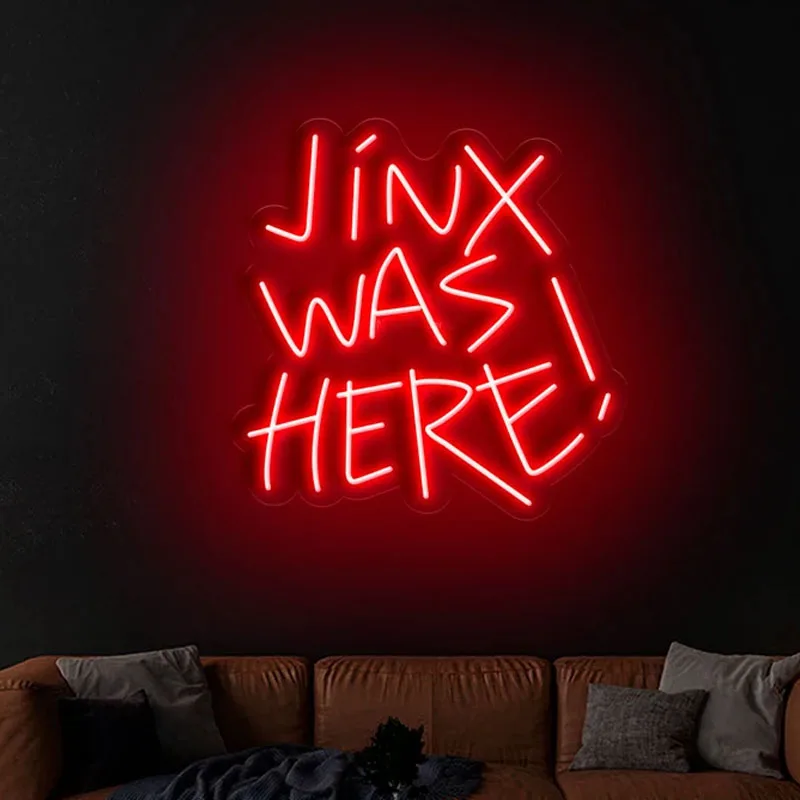 Jinx Was Here Arcane - LED Neon Sign, cartoon Neon Sign, cartoon Character, Neon Game Zone,cartoon led sign,cartoon light sign,