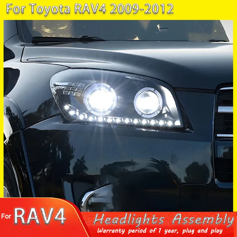 

For Toyota RAV4 2009-2012 LED Car Front Lamps Upgrade High Configuration Projector Lens Accessories Auto Headlights Assembly