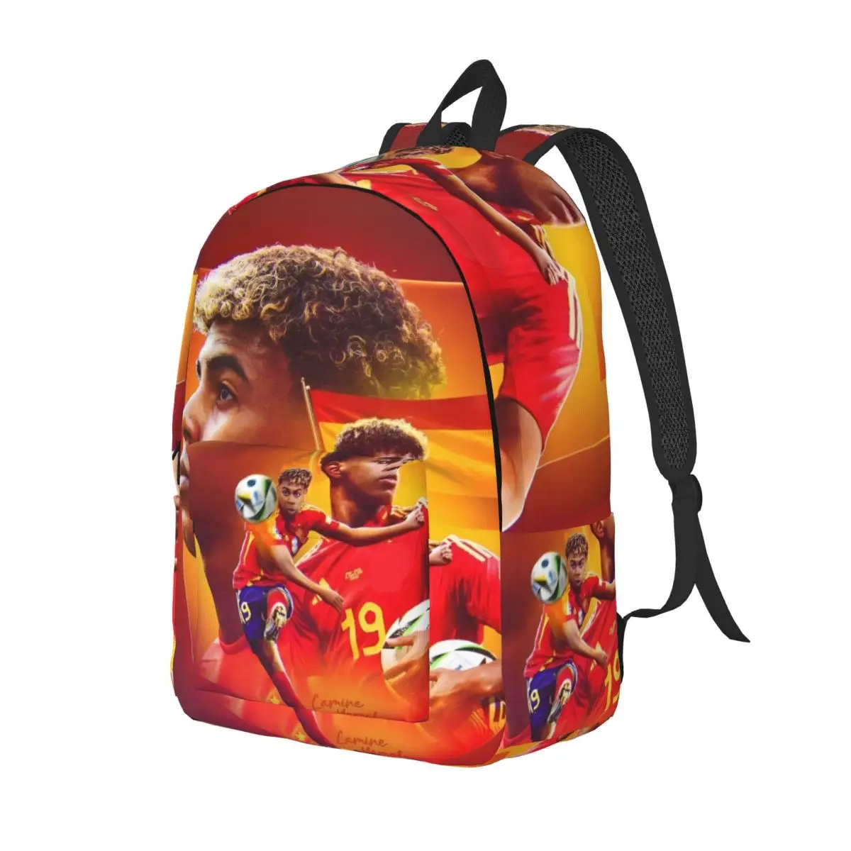 Lamine Yamal Number 19 Printed Lightweight Casual Schoolbag For School, Outdoor, Shopping, Office 15.7in 17.7in