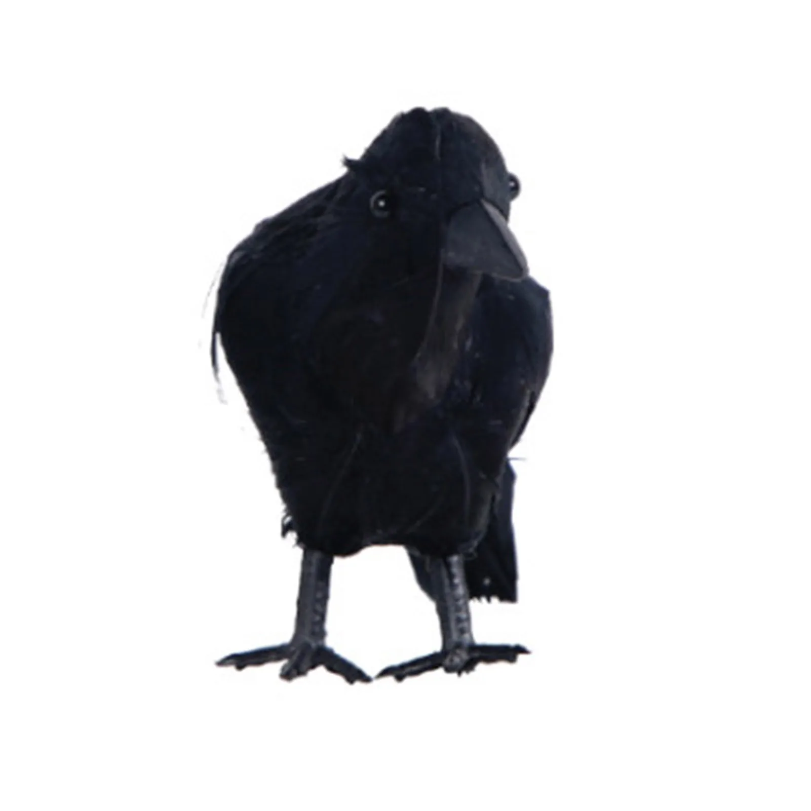 Simulation Horrible Crow Figurines Add to the Halloween Atmosphere for Outdoor Garden Bird Repelling