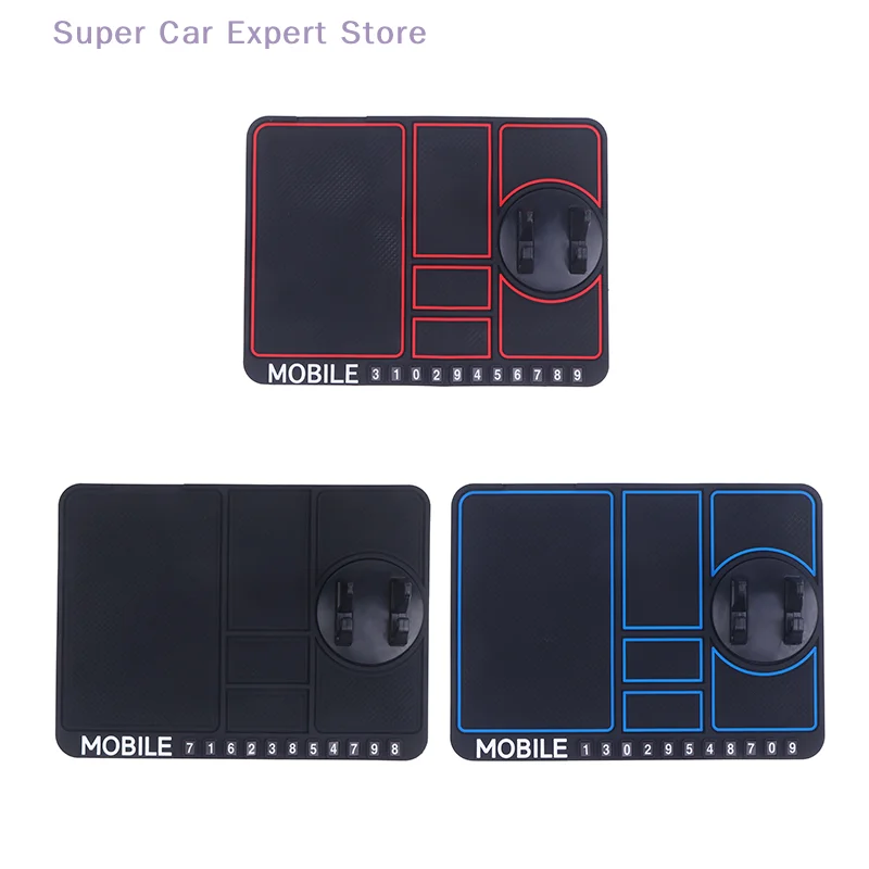 

Multifunctional Anti-Slip Mat Phone Holder Innovative 360 Degree Rotating Navigation Bracket Car Dashboard Storage Pad