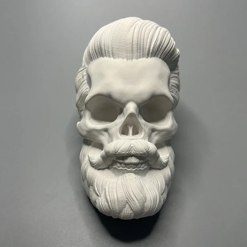 European-style Plaster Small Sculpture Art Skull Ornament for Living Room Office Bookshelf, Character Decoration Home Decor Gift