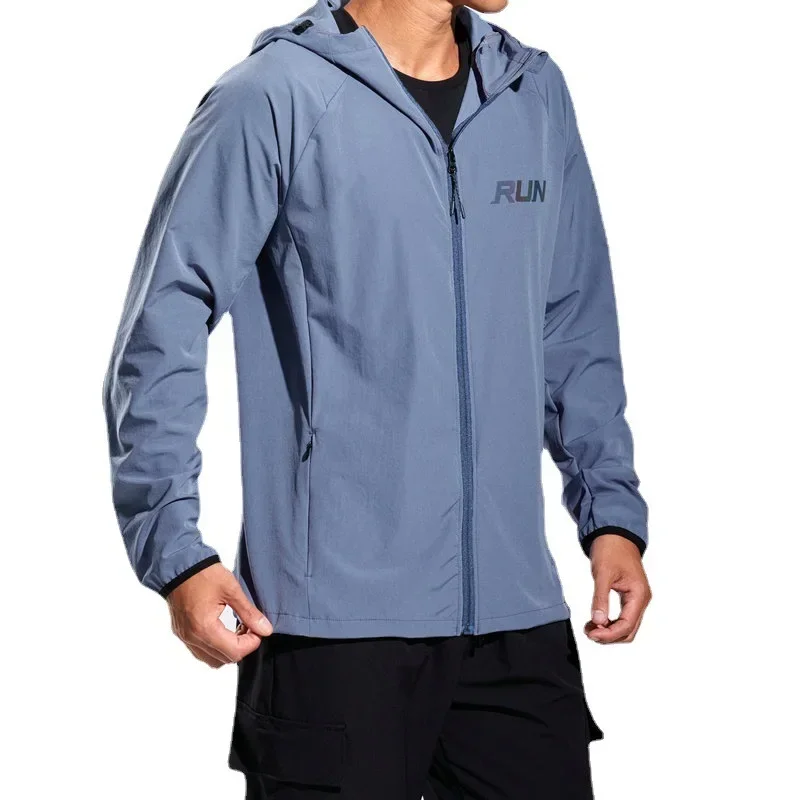 Men's Jackets Hooded Running Top Sports Jackets Hoodie Men Gym Sportswear Man Windbreaker Man's Sports Windproof Outdoor Clothes