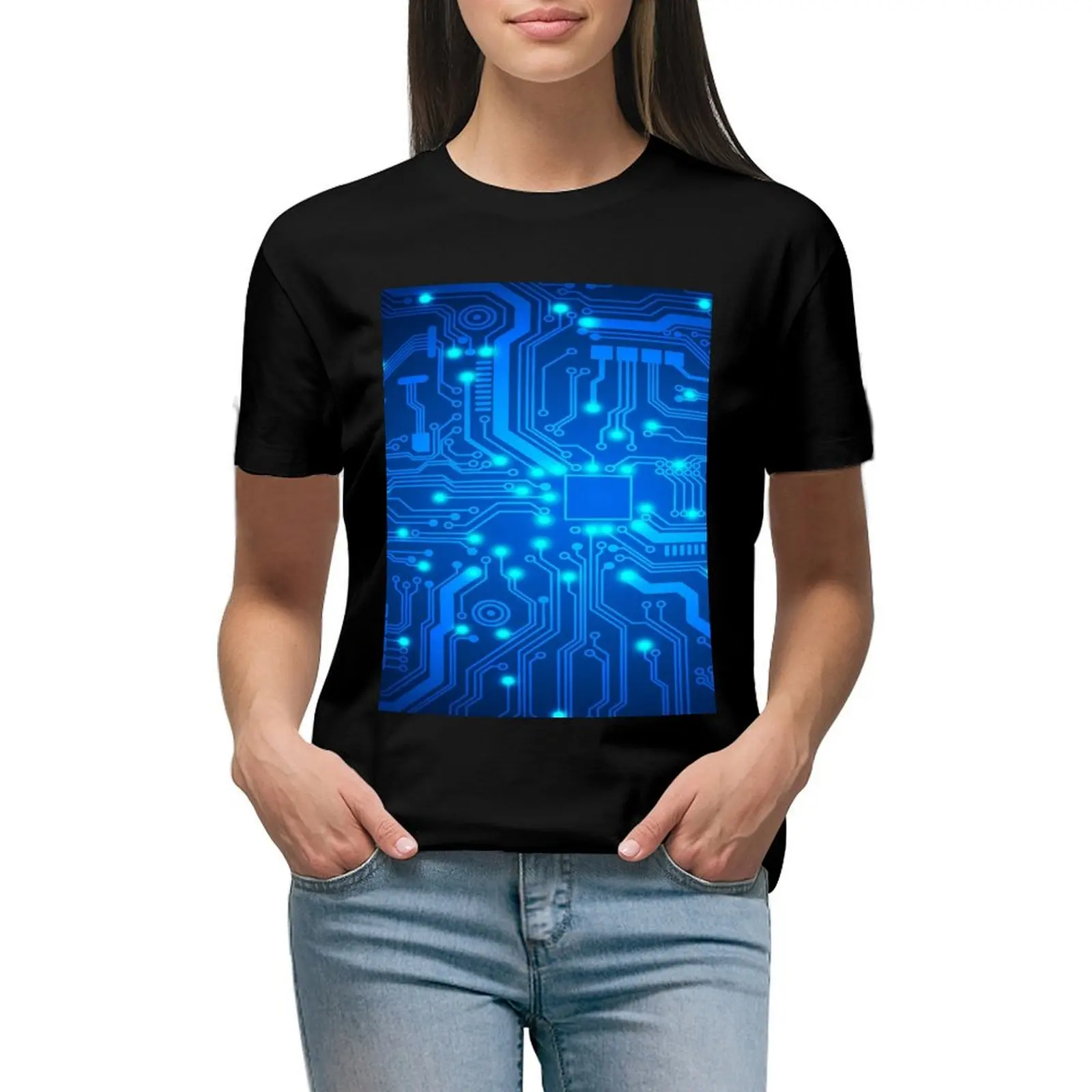 

ELECTRONIC CIRCUIT Graphic T-Shirt funny summer tops summer clothes Summer Women's clothing