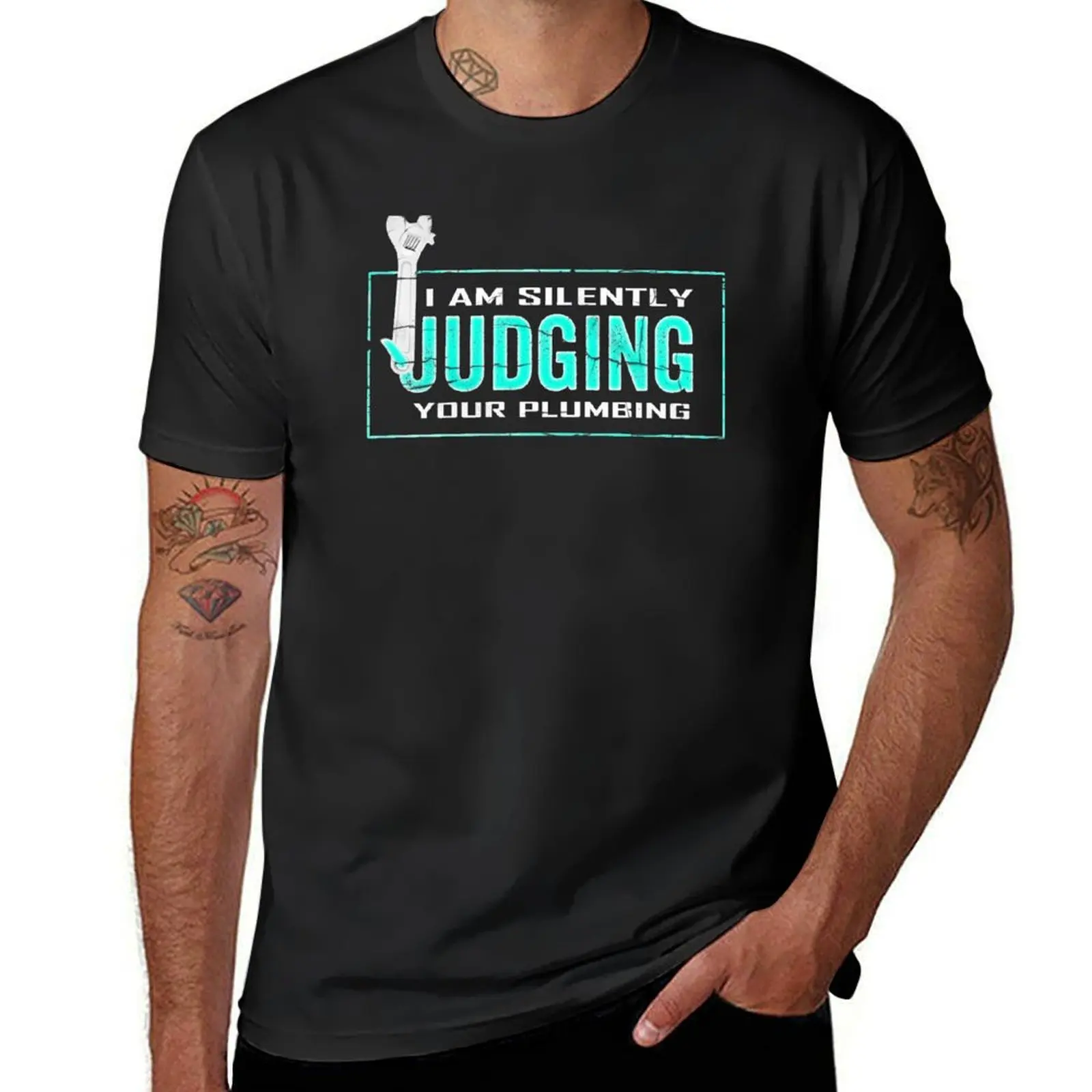 I Am Silently Judging Your Plumbing T-Shirt blacks cute clothes vintage mens graphic t-shirts anime