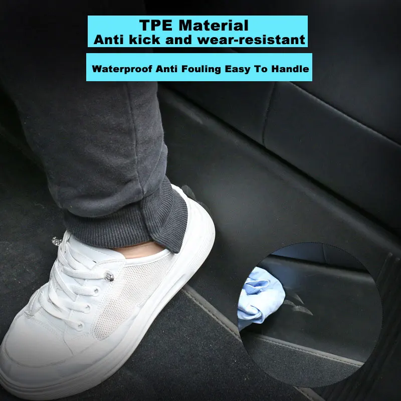 For Tesla Model 3 Y TPE Under Seat Side Full Protector Cover Anti-kick Protective Pad Guard Seat Rear Integrated Full Cushion