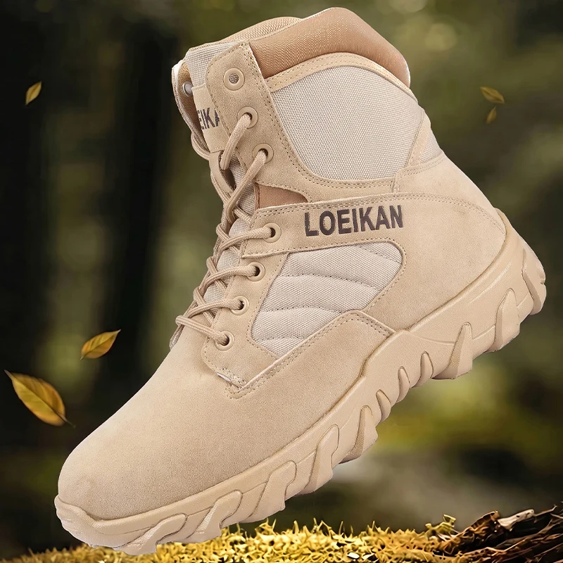 Taktische Stiefel für Herren, stoßdämpfend, rutschfest, hohe Schuhe für die Jagd, Trekking, tägliche Arbeit im Freien – Detail 16