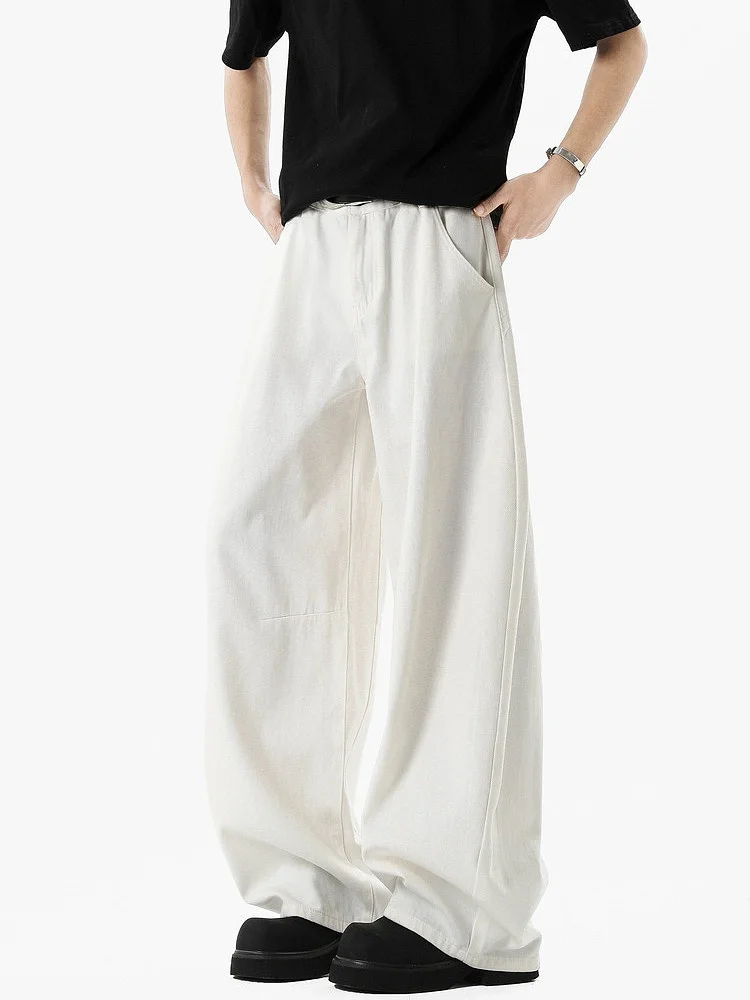 

Мужские джинсы Cleanfit прямого кроя, свободные, чисто белые, широкие, повседневные брюки со средней посадкой, на молнии, весенняя коллекция