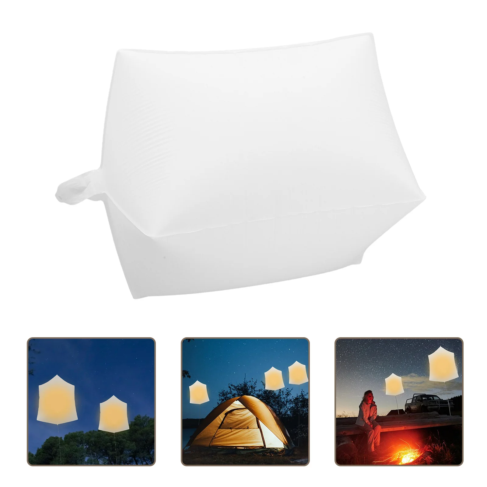 

5Pcs Balloon Wishing Light Decors Party Inflatable Lamps White Square Balloons Ornaments Party Decorations For Birthday Wedding