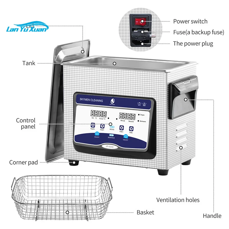 Skymen JP-020S 3.2L Ultrasonic Cleaning lp vinyl record ultrasonic cleaner