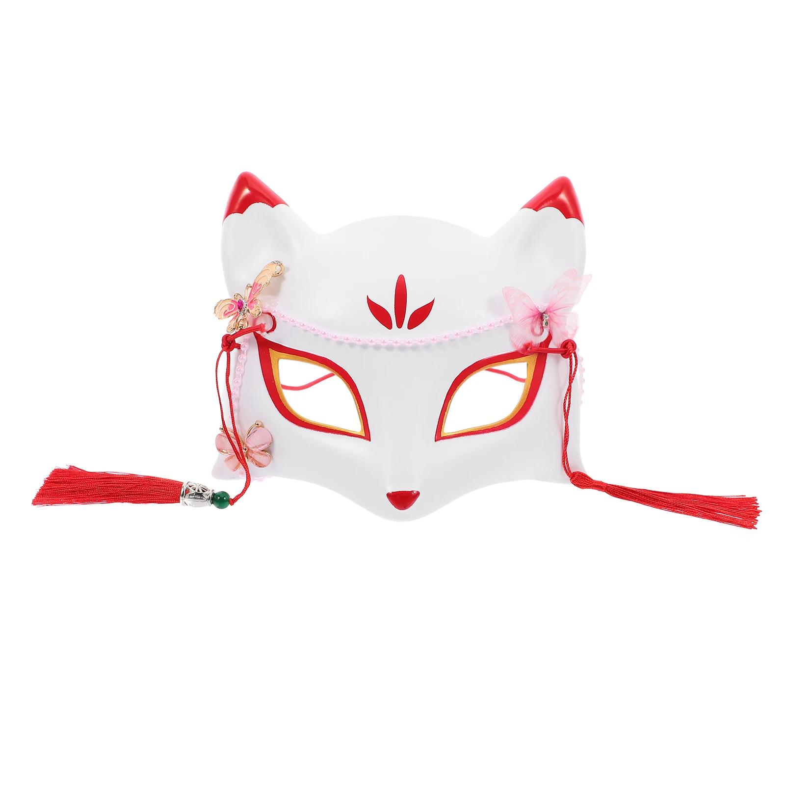 Maschera di volpe Costume di Halloween Puntelli per feste Maschere a mezza faccia in plastica Accessori per decorazioni adorabili Spettacolo teatrale Uso per adulti