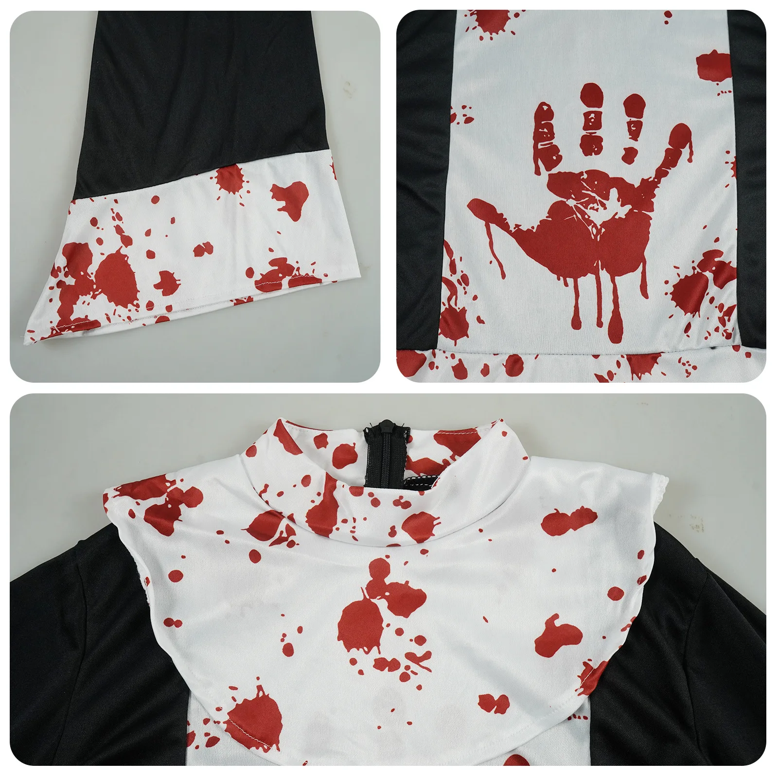 The Demon Scary Sinful Sister Costumes Long Robes Lady Halloween Carnival Spooktacular Bloody Nun Cosplay Fancy Dress