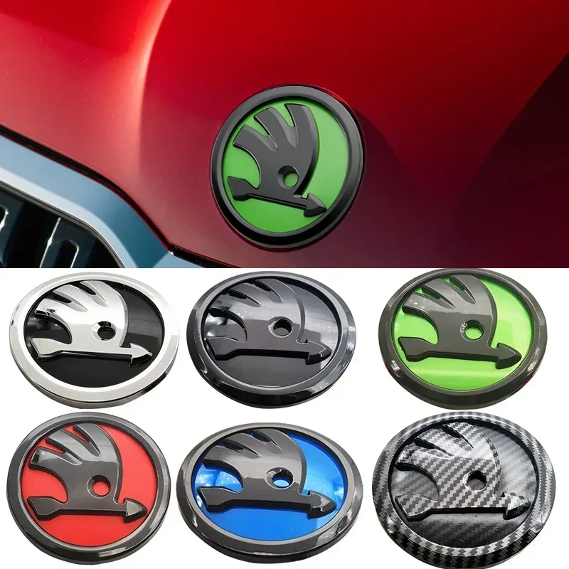 

Автомобильный значок Skoda ABS S с логотипом Octavia Rapid Fabia YETI A7 Superb KAMIQ Scala VRS, наклейка на переднюю часть, заднюю часть багажника