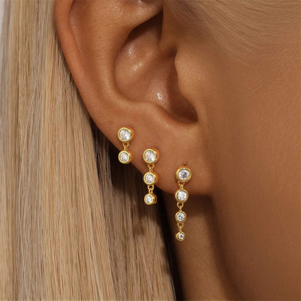 AIDE 925 Sterling Silber 3-teilige Ohrringe für Damen, Blumen-Ohrringe mit langer Kette und Quasten, vielseitig und exquisit – Detail 15